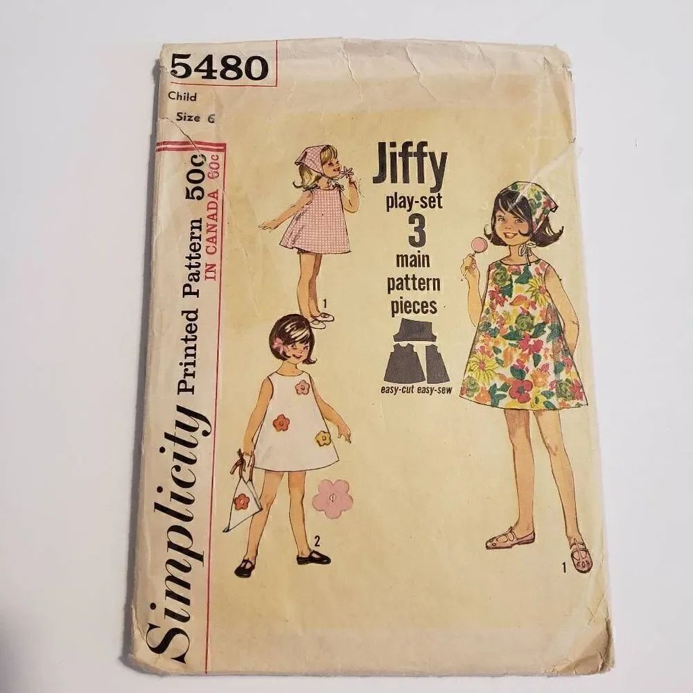 Vintage Simplicity Girls Sewing Pattern